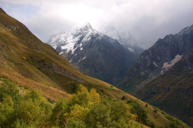 Фотографируем зубров (Путешествия, осень, домбай)