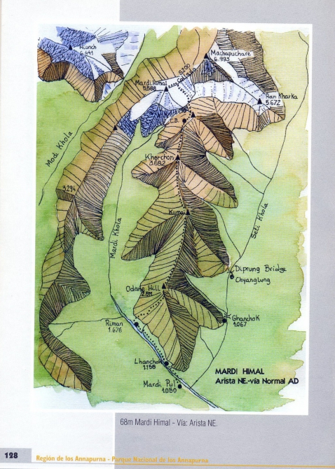 Марди Гимал - Mardi Himal - 5555 м. (5588 м., Альпинизм)
