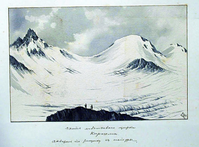 АКВАРЕЛИ НИКОЛАЯ ВАСИЛЬЕВИЧА ПОГГЕНПОЛЯ (1902-1904 гг., Альпинизм, н.в. поггенполь, а.к. фон-мекк, акварель)