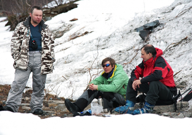Беккантри-неделя Snow Sense в Хибинах (фоторепорт, Бэккантри/Фрирайд, хибины, кировск, snow sense team, цирк ганешина, лавинный кулуар, беккантри-лагерь)