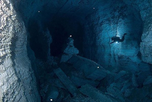 Дайвинг в самой большой пещере мира Орда (Спелеология)