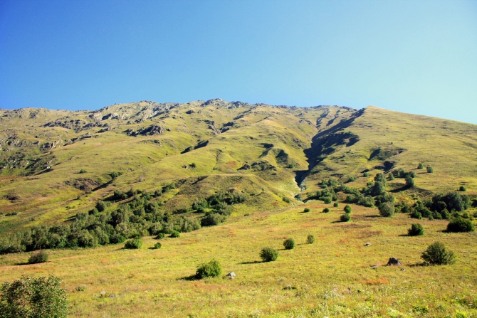 Домбай-Ульген, восхождение по Зап. ребру, 5Б (Альпинизм, западный кавказ, западное ребро)