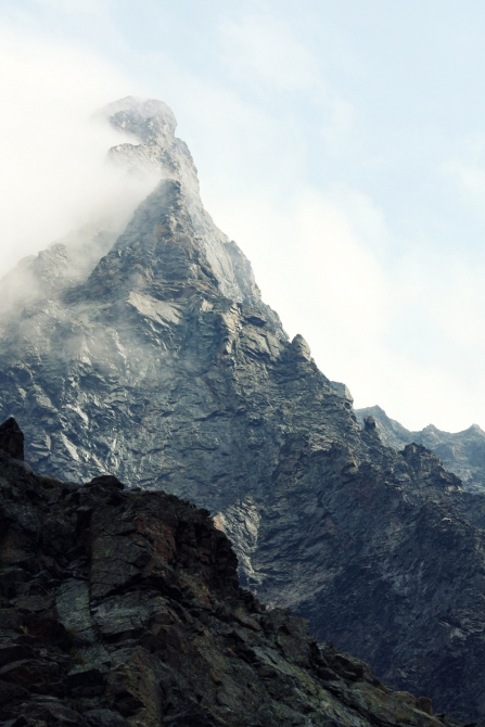 Домбай-Ульген, восхождение по Зап. ребру, 5Б (Альпинизм, западный кавказ, западное ребро)