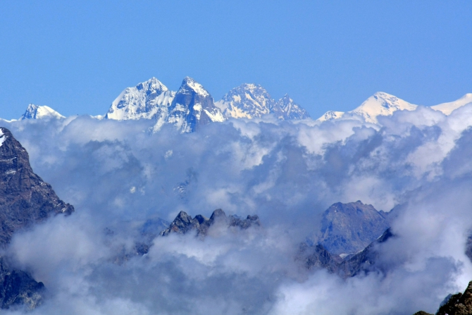 Домбай-Ульген, восхождение по Зап. ребру, 5Б (Альпинизм, западный кавказ, западное ребро)