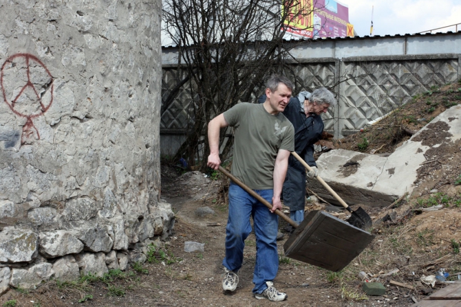 Фотки с субботника на башне (башня, троицк, троицкая башня, фото)