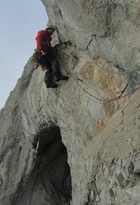 Морчека «Ледоход» 6 А. Новый маршрут. (Альпинизм, «ледоход» 6 а. заколодний а.в., марчека, крым)