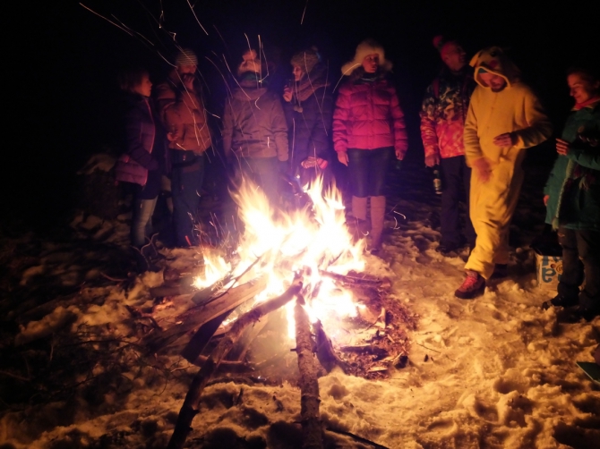 Новогодний экстрим в Чегетском лесу(в продолжение поздравлялки, Горные лыжи/Сноуборд, приэльбрусье, терскльско-чегетский лес)