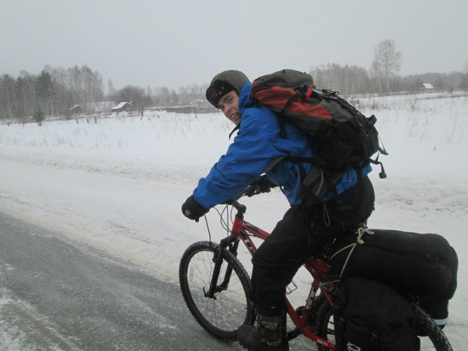 Первый выезд зимой на велосипедах, Томск-Каргасок, 2013 (Путешествия, зима, россия, север, велотуризм, велосипедизм)