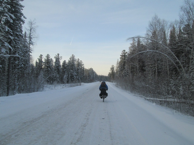 Первый выезд зимой на велосипедах, Томск-Каргасок, 2013 (Путешествия, зима, россия, север, велотуризм, велосипедизм)