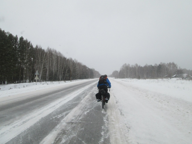 Первый выезд зимой на велосипедах, Томск-Каргасок, 2013 (Путешествия, зима, россия, север, велотуризм, велосипедизм)