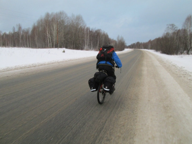 Первый выезд зимой на велосипедах, Томск-Каргасок, 2013 (Путешествия, зима, россия, север, велотуризм, велосипедизм)