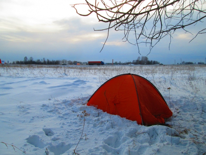 Первый выезд зимой на велосипедах, Томск-Каргасок, 2013 (Путешествия, зима, россия, север, велотуризм, велосипедизм)