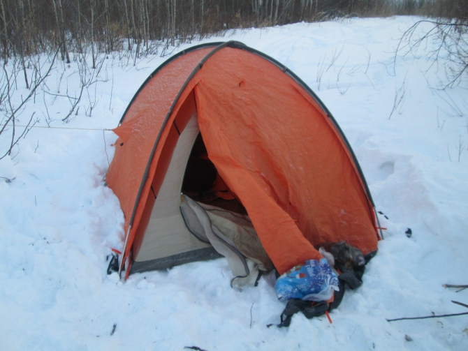 Первый выезд зимой на велосипедах, Томск-Каргасок, 2013 (Путешествия, зима, россия, север, велотуризм, велосипедизм)