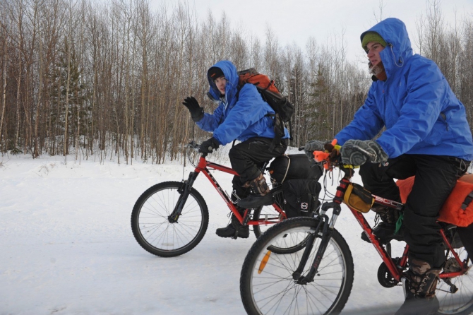 Первый выезд зимой на велосипедах, Томск-Каргасок, 2013 (Путешествия, зима, россия, север, велотуризм, велосипедизм)