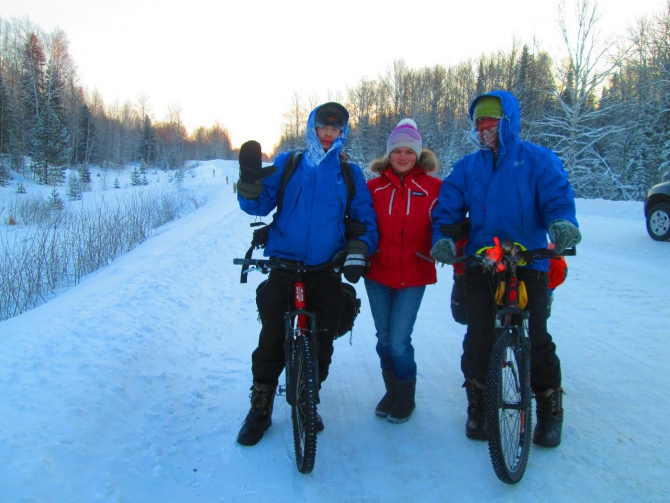 Первый выезд зимой на велосипедах, Томск-Каргасок, 2013 (Путешествия, зима, россия, север, велотуризм, велосипедизм)