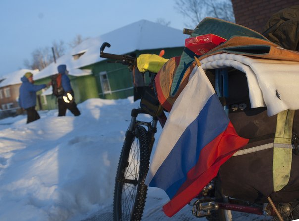 Первый выезд зимой на велосипедах, Томск-Каргасок, 2013 (Путешествия, зима, россия, север, велотуризм, велосипедизм)