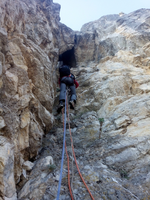 Новый маршрут на Кильсе-Бурун, Большой карниз 6А (Альпинизм, крым, фомин, балабанов, полежайко.)