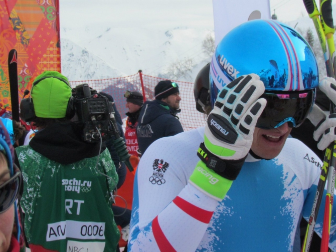 МАТТИАС МАЙЕР - победитель в скоростном спуске на Олимпиаде в Сочи 2014, глазами Агеевой Евгении - судьи на трассе, Горные лыжи/Сноуборд, олимпийские игры, горные лыжи)