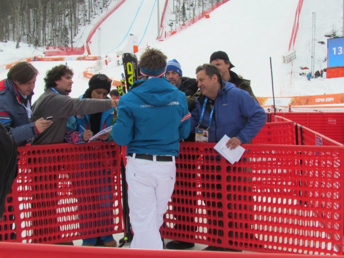 МАТТИАС МАЙЕР - победитель в скоростном спуске на Олимпиаде в Сочи 2014, глазами Агеевой Евгении - судьи на трассе, Горные лыжи/Сноуборд, олимпийские игры, горные лыжи)