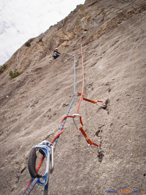 Крым, г.Куш-Кая, маршрут "Гипербола", 6А (Альпинизм, первопроход, описание, батилиман, крымский горный клуб, кемпинг-парк куш-кая)