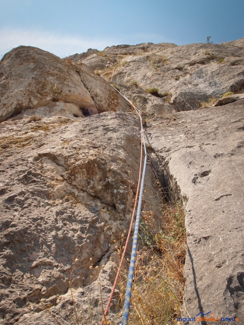 Крым, г.Куш-Кая, маршрут "Гипербола", 6А (Альпинизм, первопроход, описание, батилиман, крымский горный клуб, кемпинг-парк куш-кая)