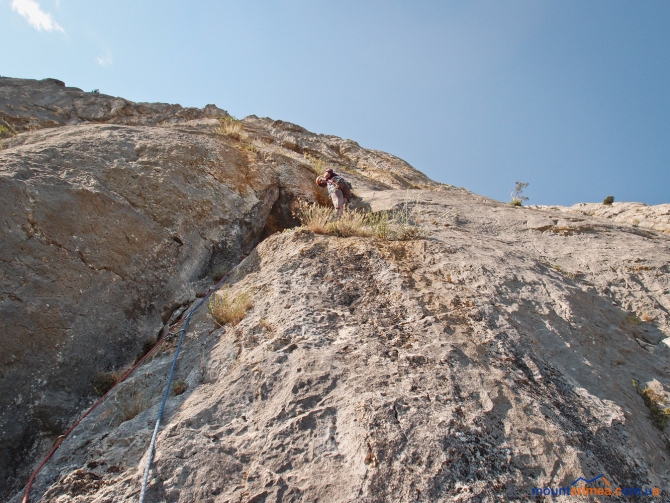 Крым, г.Куш-Кая, маршрут "Гипербола", 6А (Альпинизм, первопроход, описание, батилиман, крымский горный клуб, кемпинг-парк куш-кая)