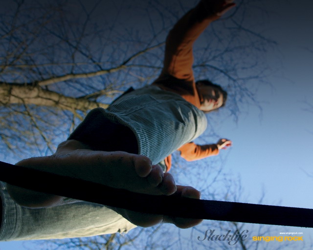 История слэклайна (ледниковый период, slackline, highline, хайлайн)