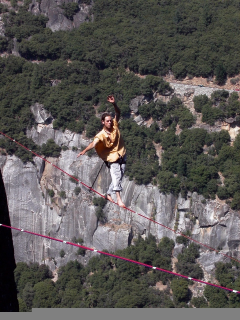 История слэклайна (ледниковый период, slackline, highline, хайлайн)