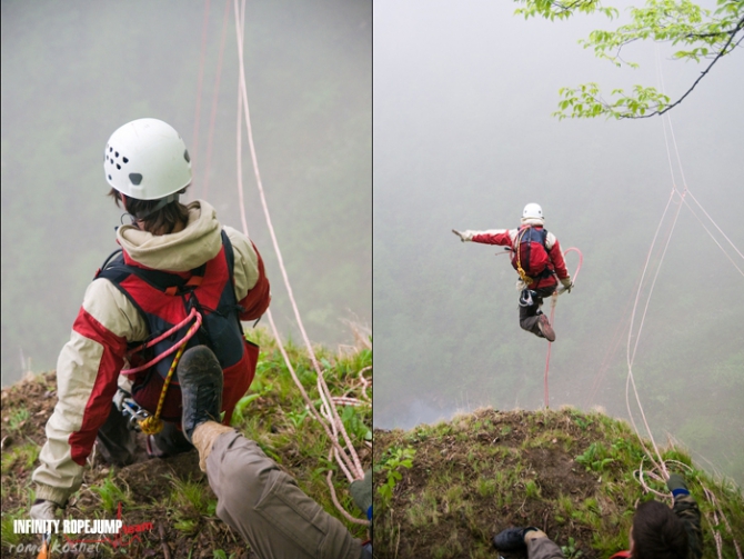 Ropejumping на Кавказе (прыжки с веревкой, infinityropejump team)