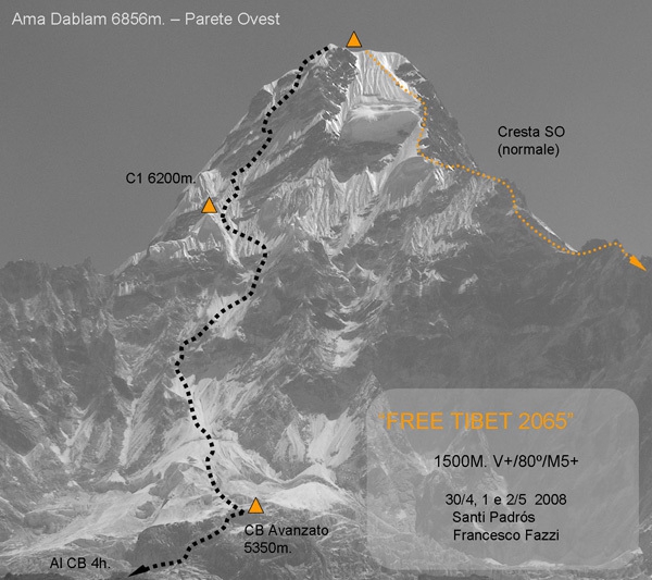 Свободный Тибет 2065 – маршрут на Ама Даблам (Альпинизм, первопроход, free tibet 2065, непал)