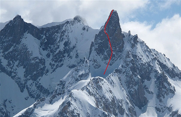 Новый маршрут на Dent du Geant. (Альпинизм, монблан, дент дю геант, первопрохождение, стена)