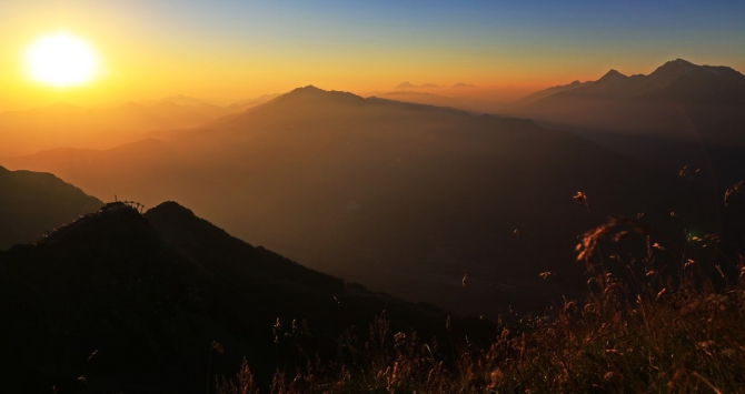 Воскресно - закатное настроение (фотоотчёт, горная карусель, черная пирамида, красная поляна)