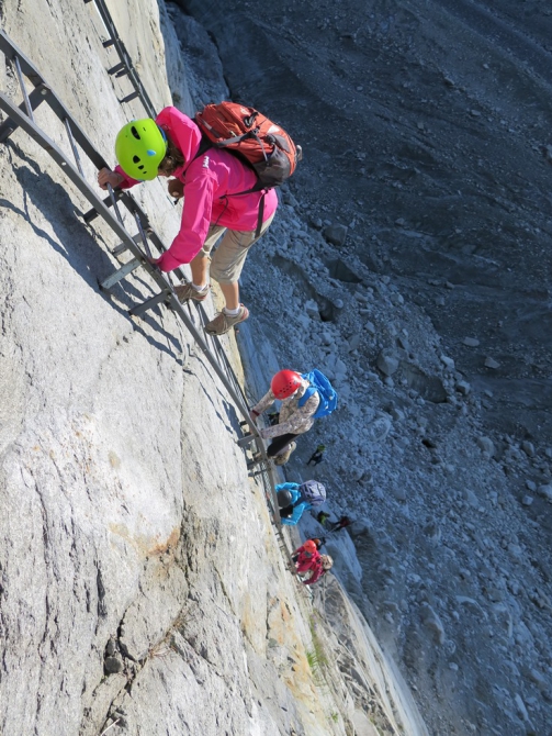 Поход по маршруту Balcon de la Mer de Glace в Шамони (Альпинизм, ледник мер де глас, приют куверкль, приют шарпуа, трекинг)