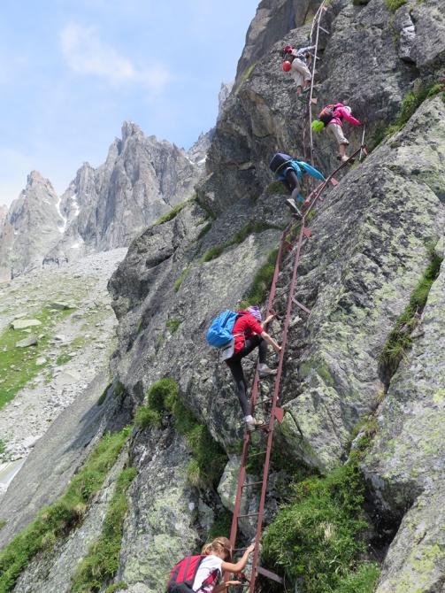 Поход по маршруту Balcon de la Mer de Glace в Шамони (Альпинизм, ледник мер де глас, приют куверкль, приют шарпуа, трекинг)
