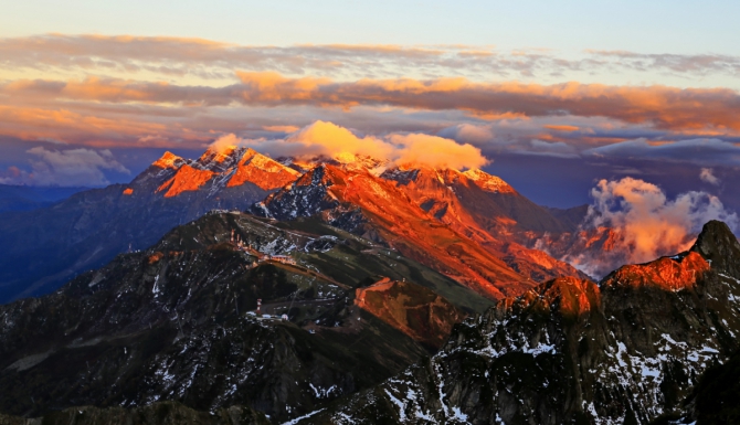 "Дожди забренчали сонаты..." (фотоотчет, Альпинизм, красная поляна, осень, небо, горы, творчество)