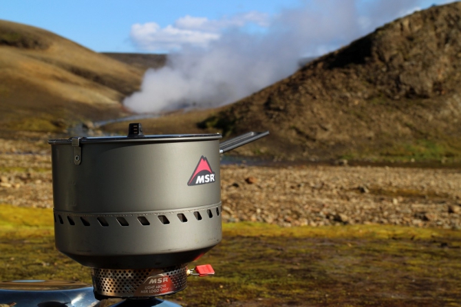 Горелка MSR Reactor в походе (Путешествия, путешествия, исландия, треккинг)
