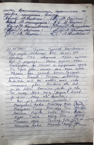 ГМС им.Горбунова, журнал посещений (Путешествия, памир, федченко)