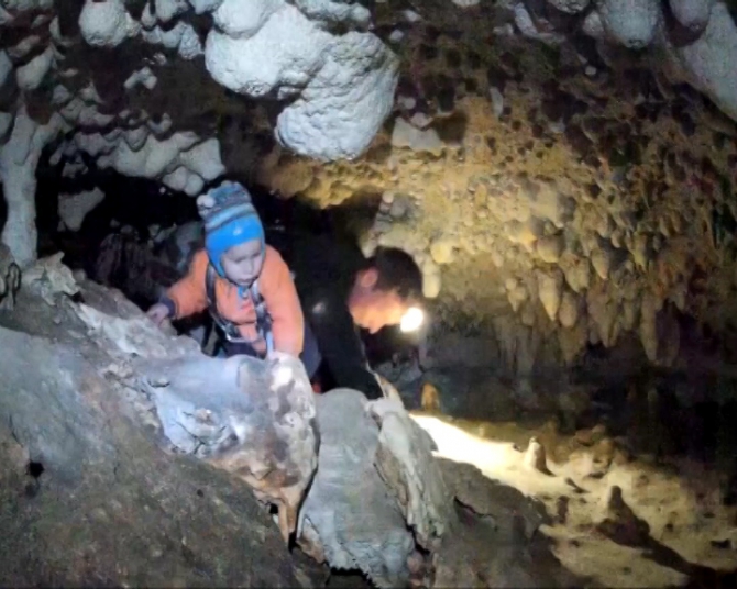 Севастпольцы в пещере Таврской (Спелеология)