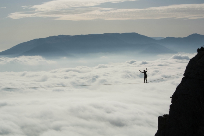 Хайлайны в Крыму по Питерски (слеклайн)