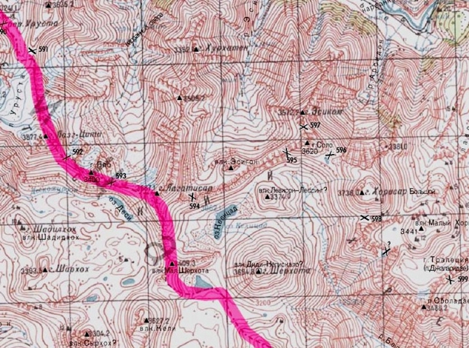 Ребус с перевалами Эси в Грузии. (Горный туризм, горный туризм, грузия, перевалы Эси, Эси Высокий, Соло. озеро Келицад, ФСТ Дмитровского района МО)