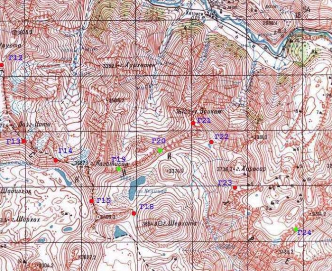 Ребус с перевалами Эси в Грузии. (Горный туризм, горный туризм, грузия, перевалы Эси, Эси Высокий, Соло. озеро Келицад, ФСТ Дмитровского района МО)