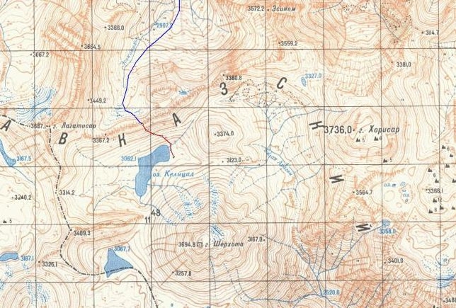 Ребус с перевалами Эси в Грузии. (Горный туризм, горный туризм, грузия, перевалы Эси, Эси Высокий, Соло. озеро Келицад, ФСТ Дмитровского района МО)
