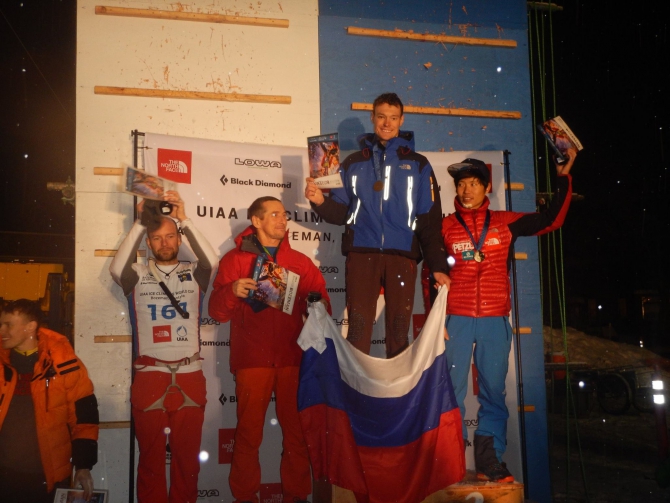 Люда Бадалян и Максим Томилов - победители в Бозмене! (Ледолазание/drytoolling, кубок мира по ледолазанию, ice wc, лед, сша, наши побеждают)