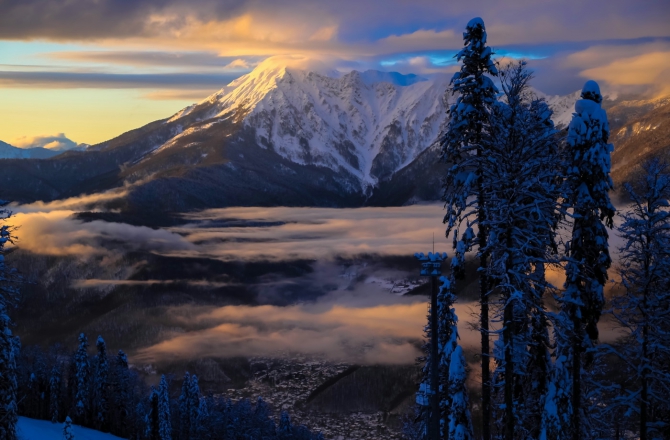 Застывшие мгновения этой зимы (фотоотчёт, Альпинизм, горы, рассвет, закат, снег, зима, красная поляна)