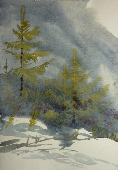 Северный Байкал (Горный туризм, живопись, акварель)