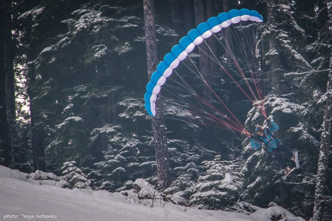 Спидрайдинг в Банско, Болгария. (Воздух, спидфлаинг, julbo, zamberlan, swing)
