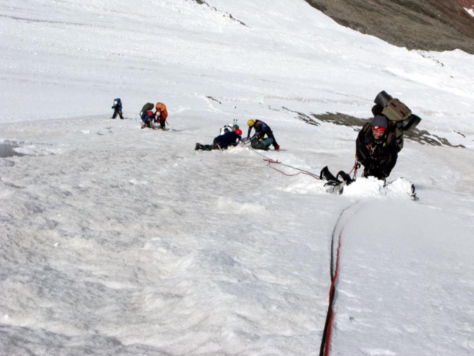 Лавины на льду (Альпинизм, восточный кызылсу, курумды, памир, маи)