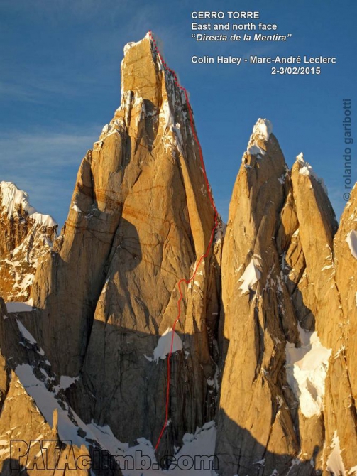 Колин Хейли и Марк-Андре Леклер: новый маршрут Directa de la mentira на Серро-Торре (Альпинизм, патагония, первопроход)