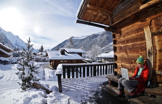 ".. Про маленький домик с видом на небо .. " (Горные лыжи/Сноуборд, альпы, франция, шамони, шале, дети)