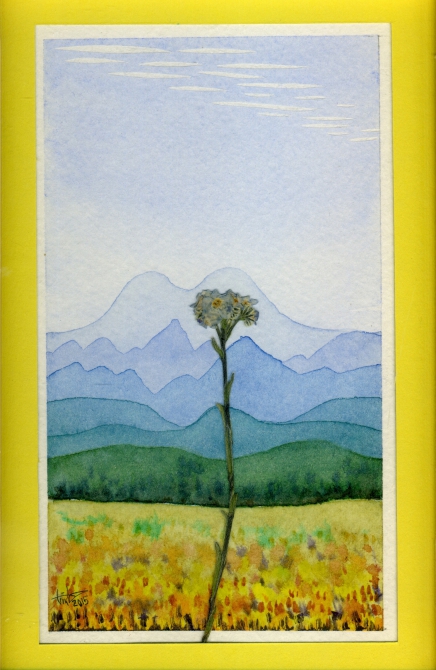 Полнолуние над Эльбрусом (живопись, картины, горы, масло, виктор чайка)